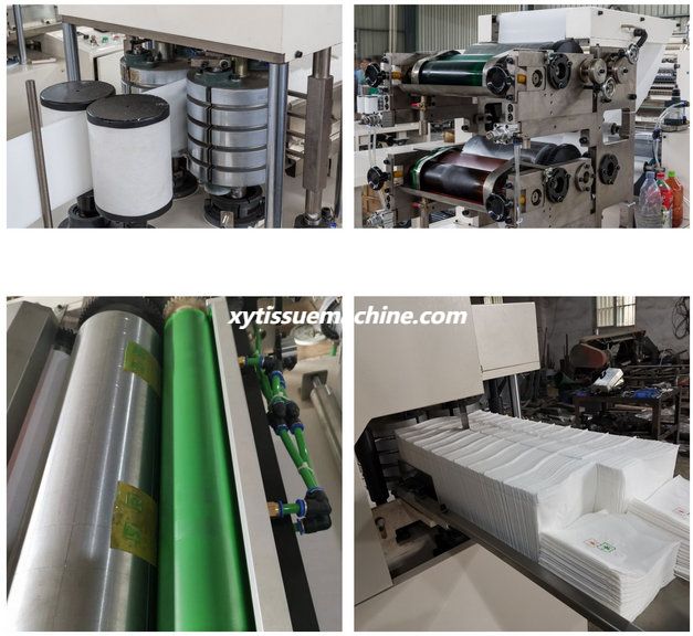 Imagen detallada de la m&aacute;quina de pa&ntilde;uelos y servilletas.