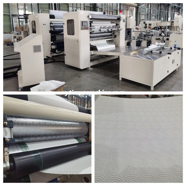 M&aacute;quina de toallas de mano plegables N de laminaci&oacute;n con pegamento